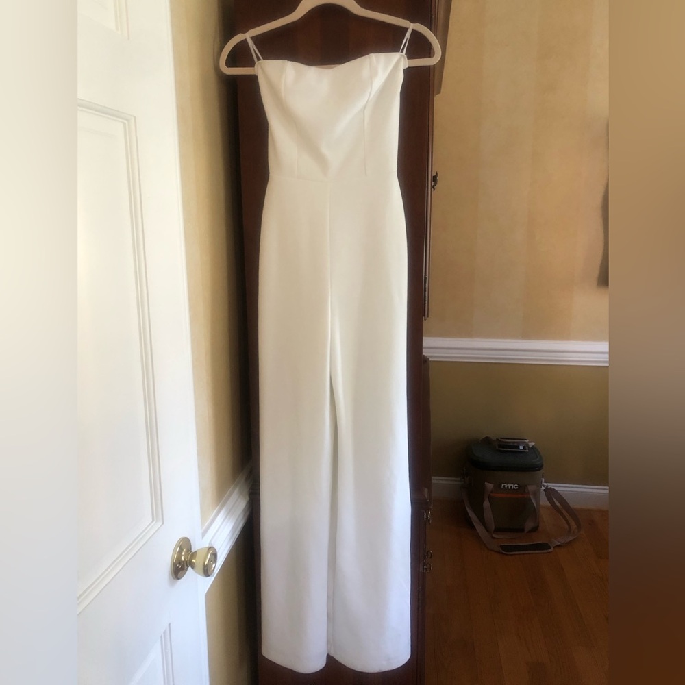 Lulus white Strapless Wide-Leg Jumpsuit - Picture 3 of 6